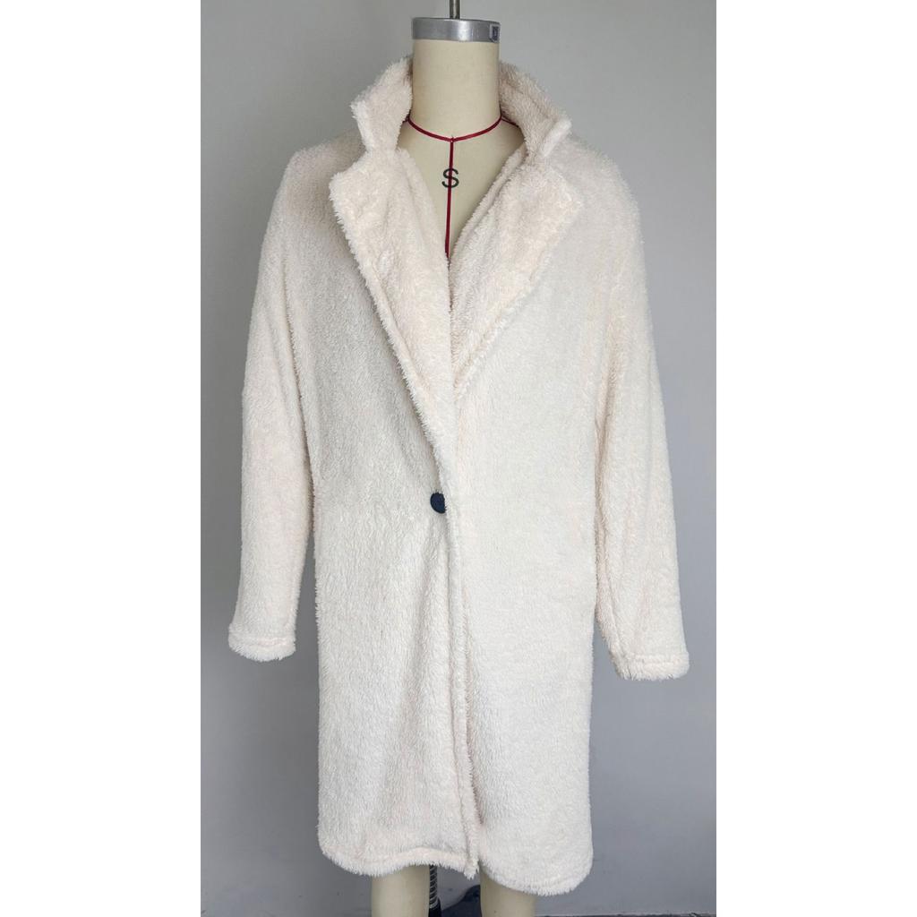 2025 Herbst Winter Damen Kunstpelzjacke, Reverskragen Plüsch Langarmmantel mit Thermofutter, Luxus-Stil Winteroberbekleidung für kaltes Wetter