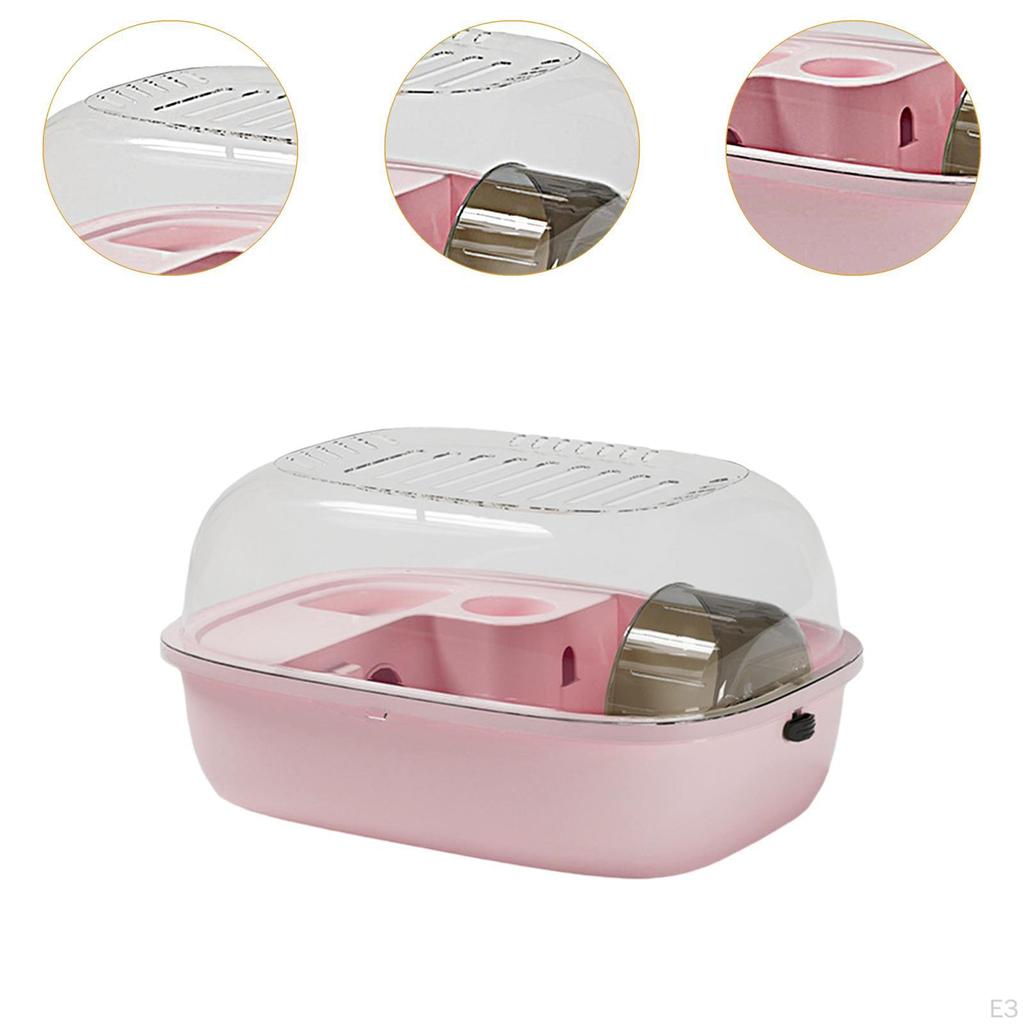 Hamsterkäfig Habitat Öffnungsbares Oberteil Transportbox Tragbares Haus für Igel Meerschweinchen Zucker