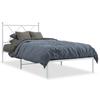 VidaXL Cadre de lit métal sans matelas avec tête de lit blanc 90x200cm 376544