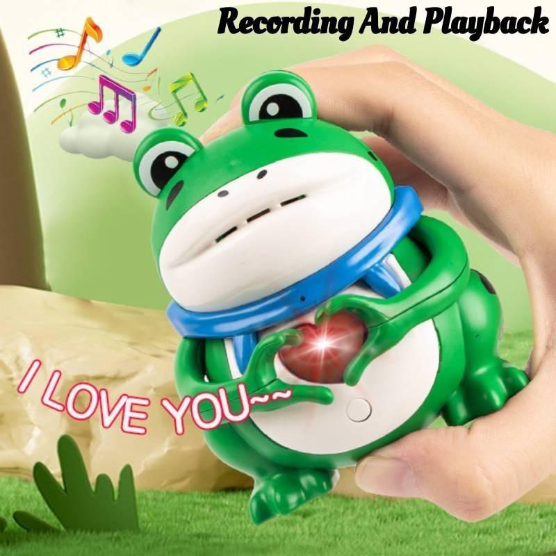 Cute Green And Pink Heart Frog Light Up Love Messaging Recording Fun Car Decoration