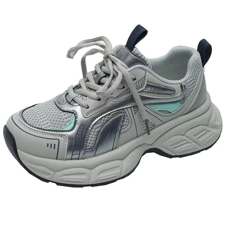 Dad shoes spring and autumn new student platform mesh breathable heightening casual sports shoes