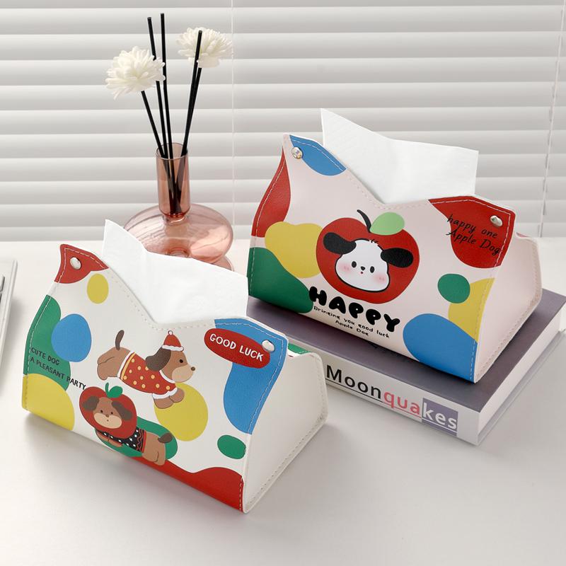 Dopamine Cartoon Tissue Box: Cute Pull-Out Storage for Home or Office