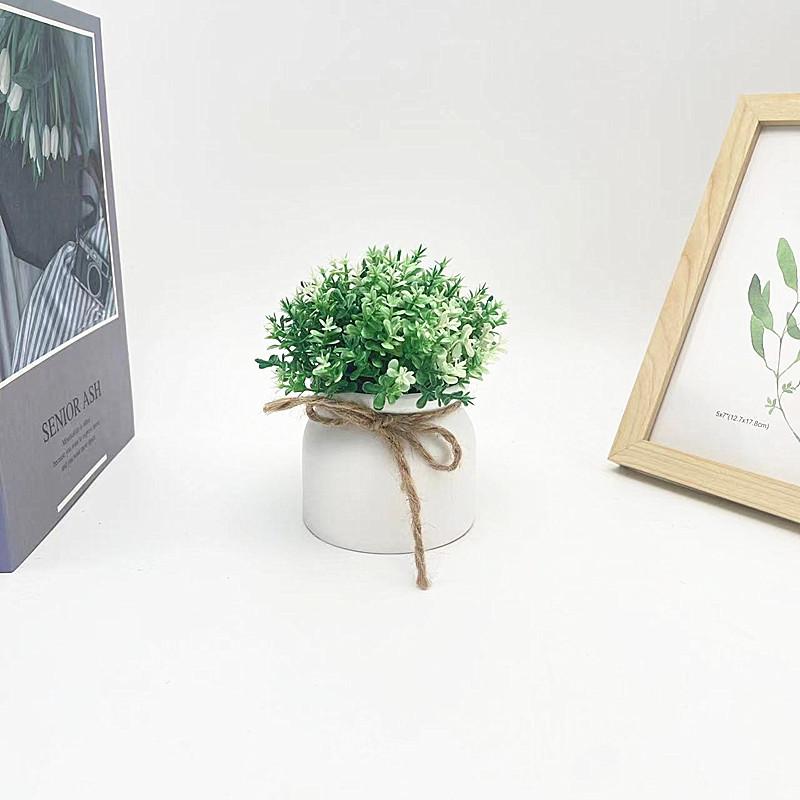 Kunststoff Veronicastrum Caulopterum Blumentopf mit Seil Schmetterlingsbindung für Heimdekoration und Gartendekoration