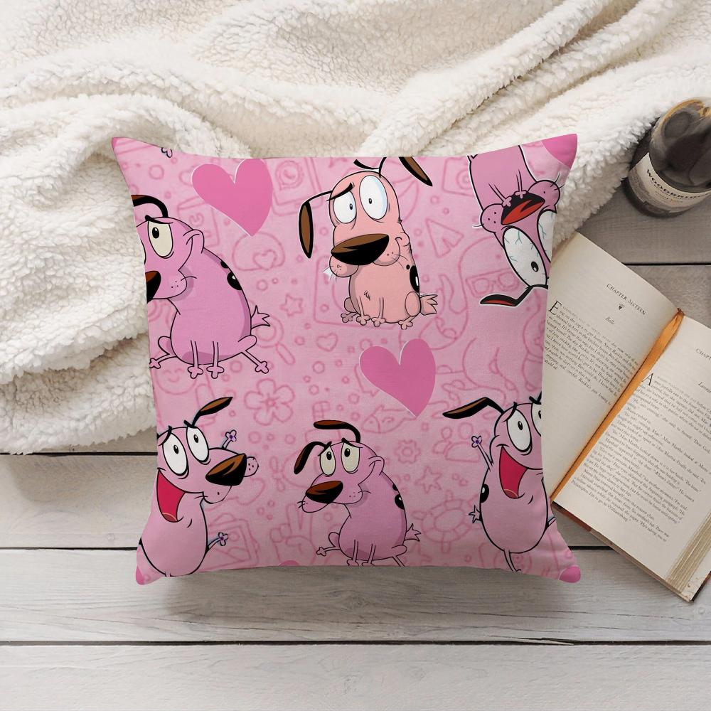 Housse de coussin C-Courage le C-Lâche-S Chien Décoration de Maison Housse de Coussin Convient Pour Chambre à Coucher Voiture Bureau Canapé