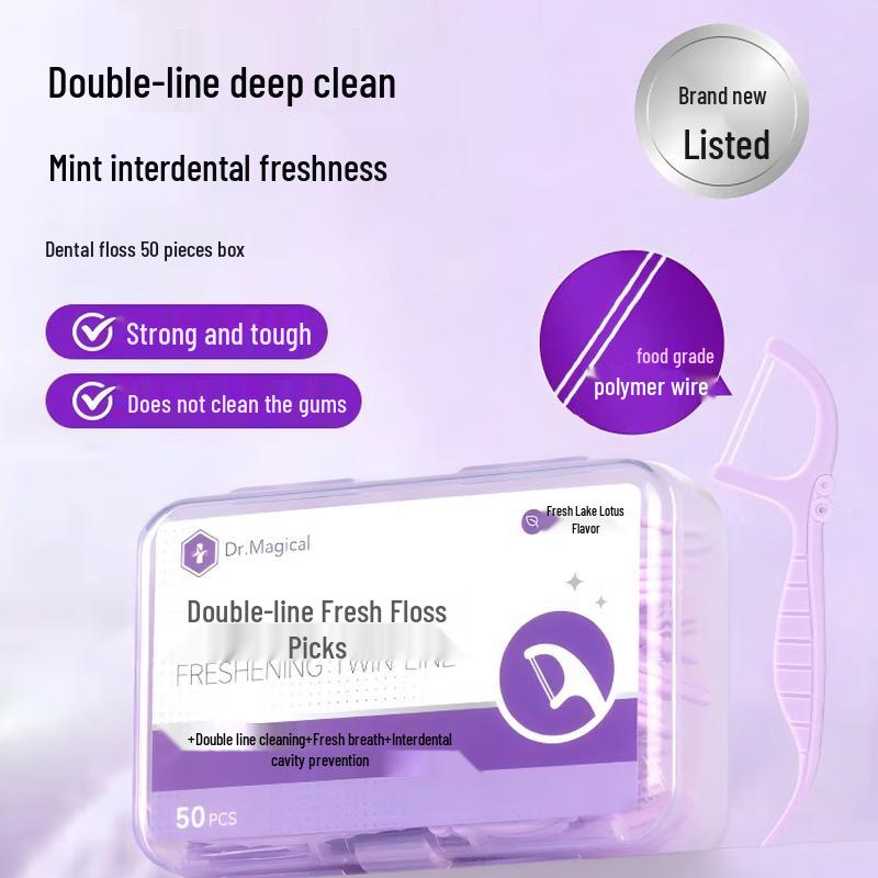 

Dr.MAGICAL High-Strength Double-Line Dental Floss Picks