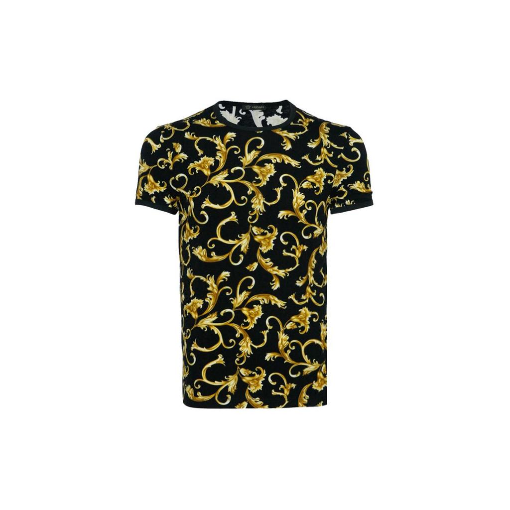 Versace Vintage Baroque Round Neck Short Sleeve T-Shirt Men Tops AGU03003-AV00214-A732
