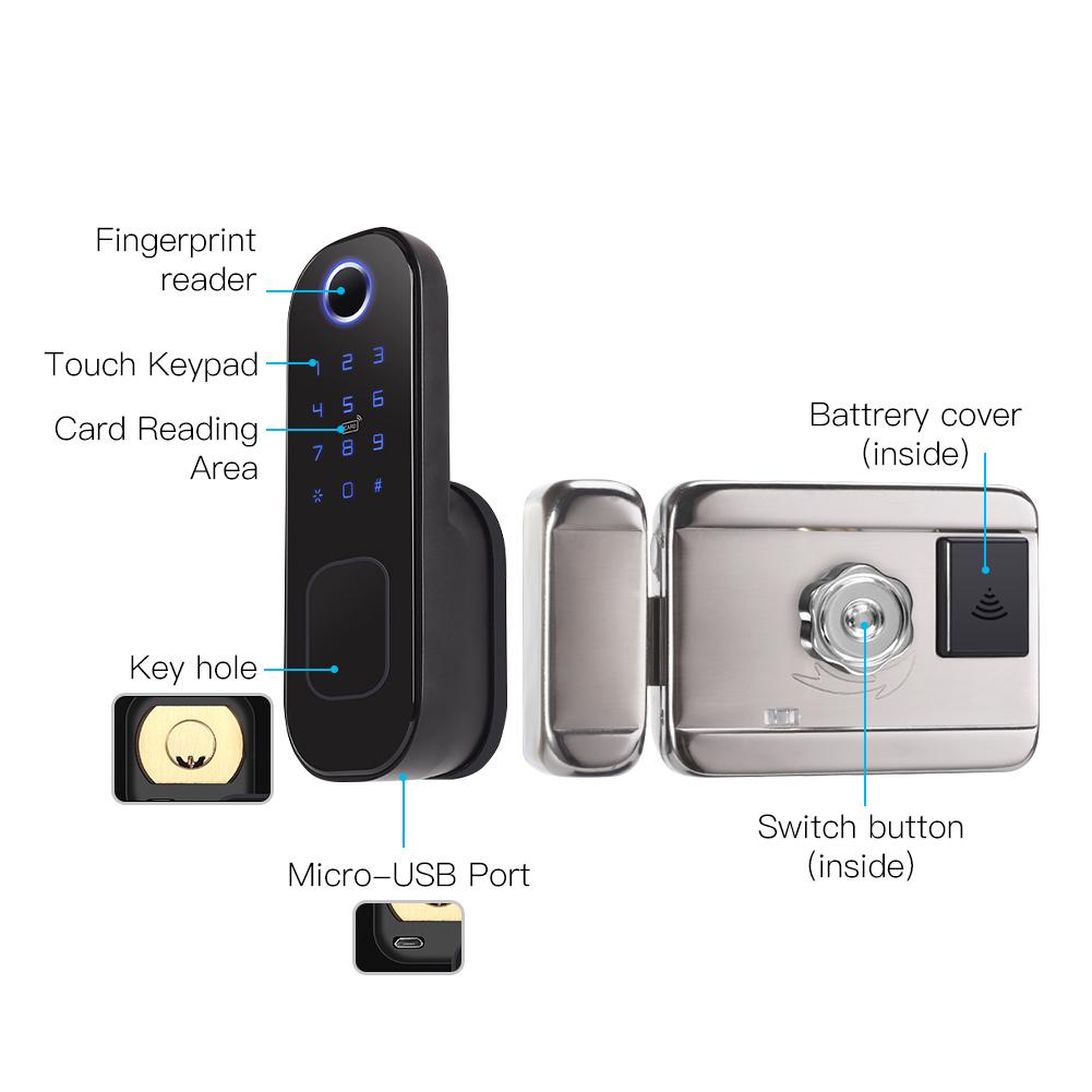 Lock With App Digital Door Lock Power Indicator Feature Remote Security Management User Management Capability As Shown