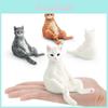 Realistic Cat Model Pvc Figurine Lazy Orange Black White Cat Decor Collectible Toy For Animal Enthusiasts
