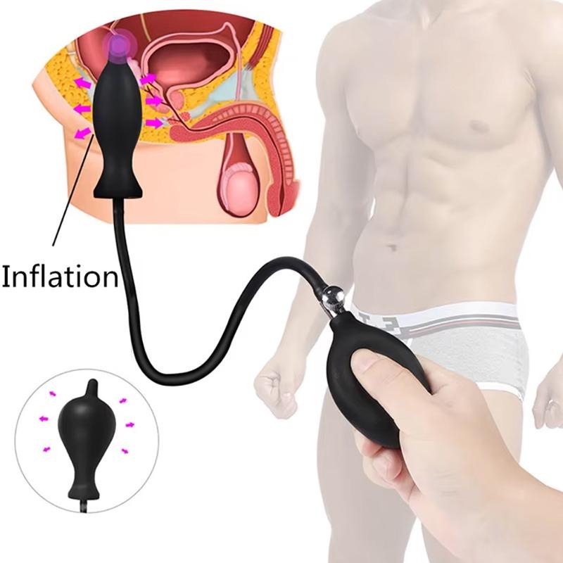 Aufblasbarer Analplug aus Silikon, riesiger Analexpander, Buttplug, Dilatator, G-Punkt-Stimulator, Prostatamassagegerät, Expansion, Sexspielzeug