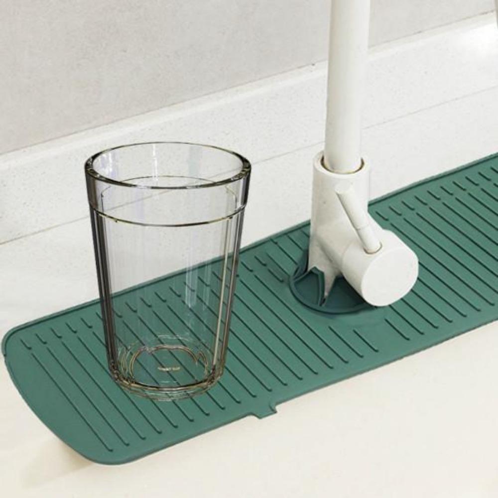 1PC Sink Splash Guard Soft Flexible Quick Dry Universal Drip Catcher Tray Sink Faucet Drying Mat Splash Catcher Kitchen Supplies
