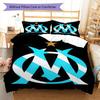 OM team Bedding Quilt Set Quilt Cover Pillowcase Home Decoration Birthday Gift (1 * duvet cover + 2 * pillowcase, without core)