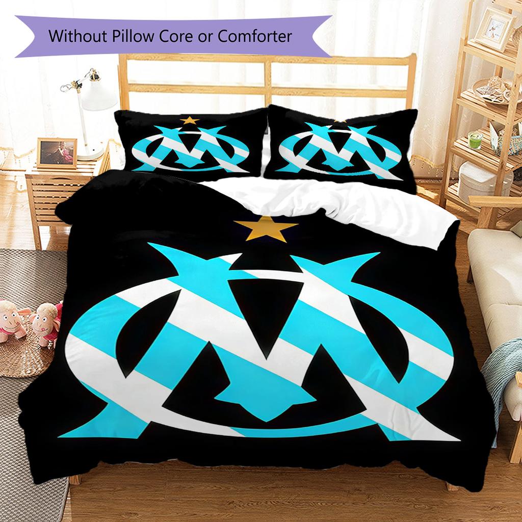 OM team Bedding Quilt Set Quilt Cover Pillowcase Home Decoration Birthday Gift (1 * duvet cover + 2 * pillowcase, without core)