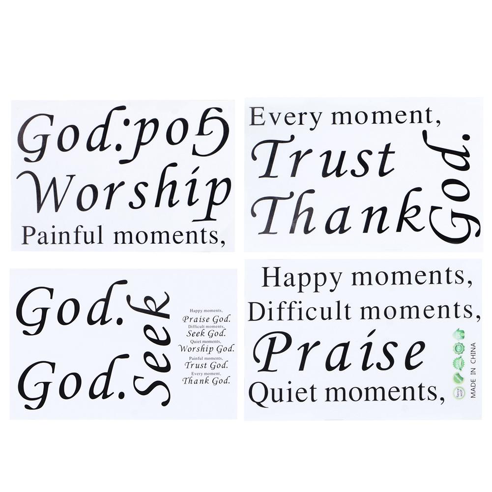 

4Pcs Distinctive English Letter Style Wall Sticker Decal for Home Bedroom Living Room Decoration