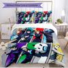 3-teiliges Bettbezug-Set (1 * Bettbezug + 2 * Kissenbezug, ohne Kern), Jujutsu Kaisen Druck Weiches Ganzjahres-Bettwäsche-Set, Schlafzimmer-Dekoration Geschenk