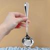 304 Stainless Steel Round Head Flat Bottom Soup and Stirring Spoon - Stylish, Exquisite Design for Household Use