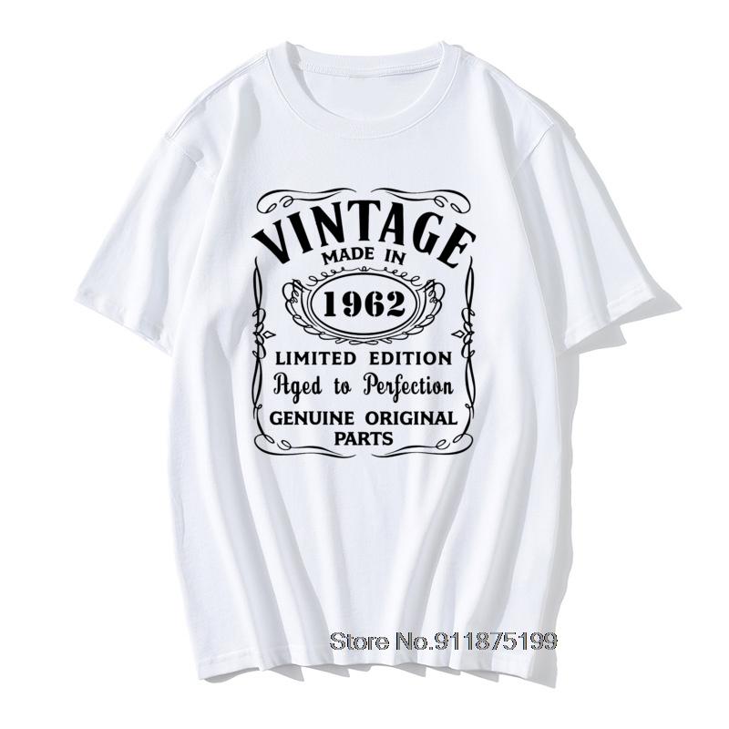 Vintage Made In 1962 T-Shirt Anniversary Present Funny Unisex Graphic Graphic Cotton Short Sleeve Novelty O-Neck Father Tshirt