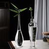 New Chinese-style Glass Vase Decoration Transparent Flower Arrangement Hydroponic Flower Container Table Living Room Decoration