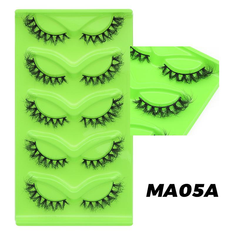 

5 Pairs of Fried Hair Models, Big Eyes, False Eyelashes, Thick Natural Eyelashes.