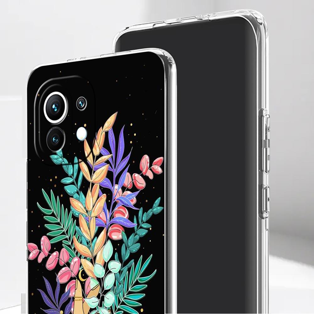 Księżyc Tarot kot Estetyczne etui na telefon Dla Xiaomi Mi 12T 10 12 Lite 11 Ultra 11X 11T Pro 11i Poco X4 X3 NFC F3 M3 M4 5G Przezroczyste etui