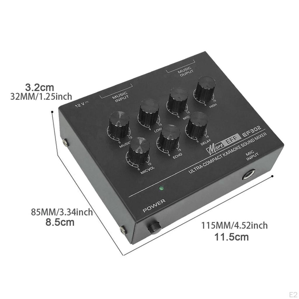 Soundmischpult DJ-Mixer Stereo Tragbar Leicht Multifunktional Mikrofon