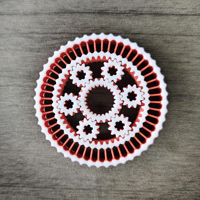 3D Printed Interstellar Gear Fidget Roller Wheel Spin Stress Relief Toy Rotating Gear Decompression Toy for Kids Adults Workers