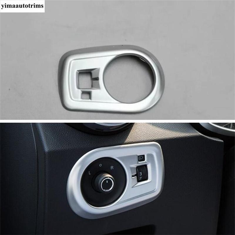 Front Head Lights Lamps Switch Button Control Panel Cover Trim Matte / Carbon Fiber Accessories Interior For MG ZS 2018 -