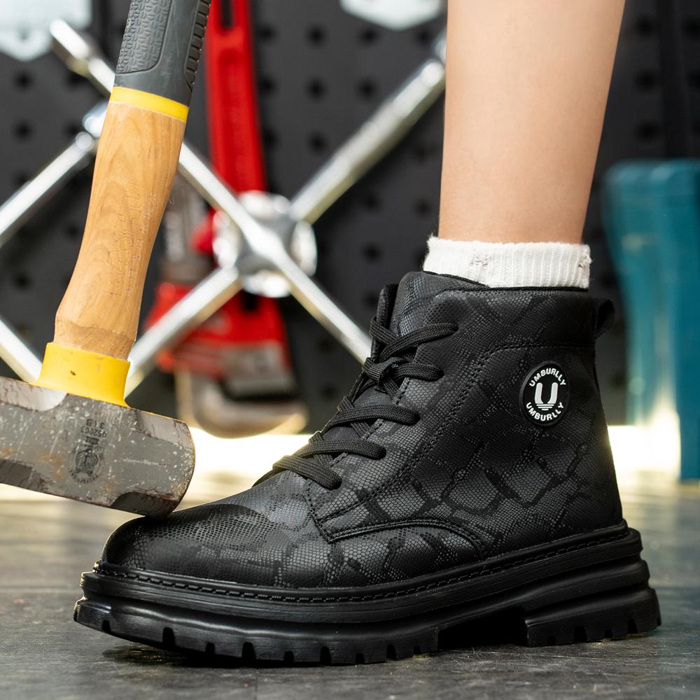 Arbeitssicherheitsstiefel Damen Stahlkappenschuhe Schutzstiefel Herbst Winterschuhe Durchtrittsicher Durchstoßfest Sicherheitsschuhe leicht