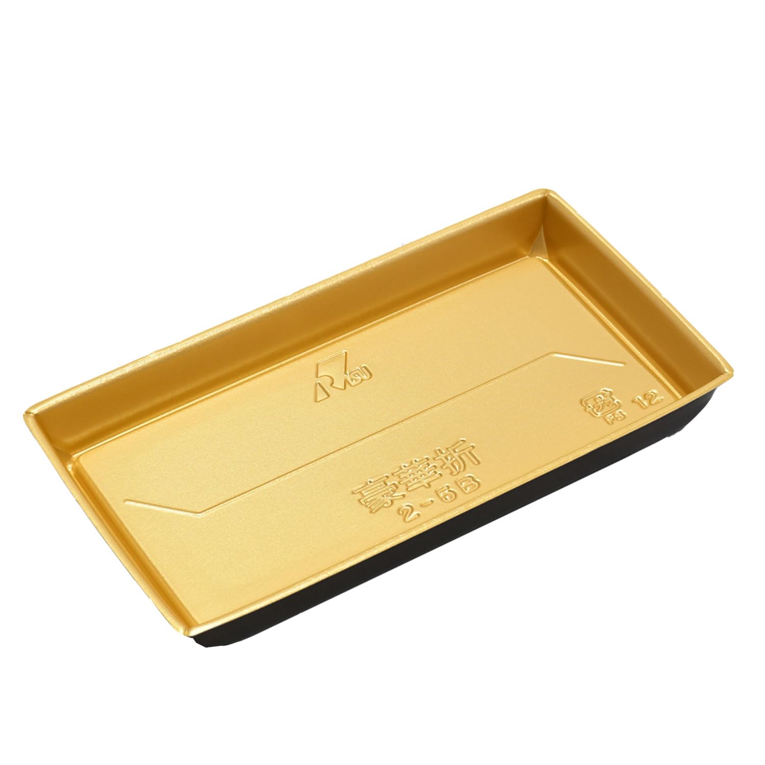 

Rispack Disposable Luxury Black Pure Sushi 50 Made in with Simple Perfect for Food Japanese Commercial RSAU301 Containers, Fold, 2-5B, Gold, 10-piece