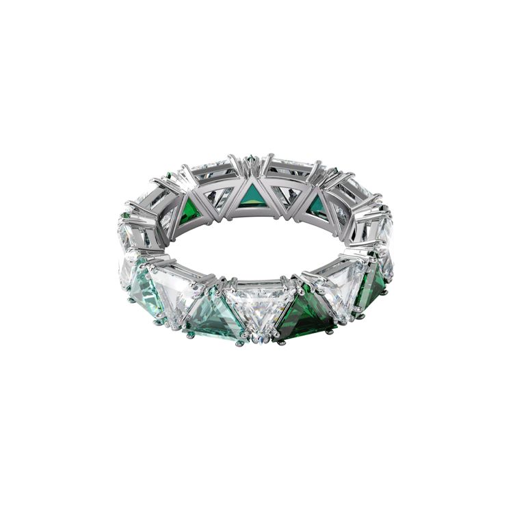Swarovski Millenia Cocktail Triangle Cut Crystal Ring Women rings Green 5608529 58
