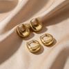 Elegant French Hoop Earrings: High-End Light Luxury Circle Copper Design for Women