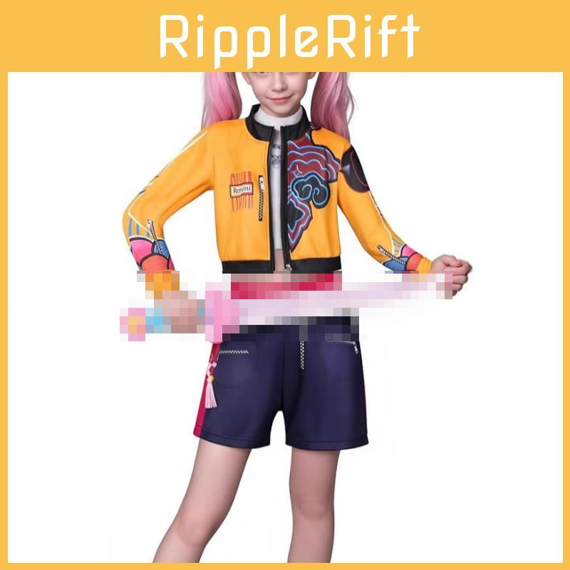 Demon Kpop Hunters Rumi Mira Zoey Kids Cosplay Costume Dress Party Halloween