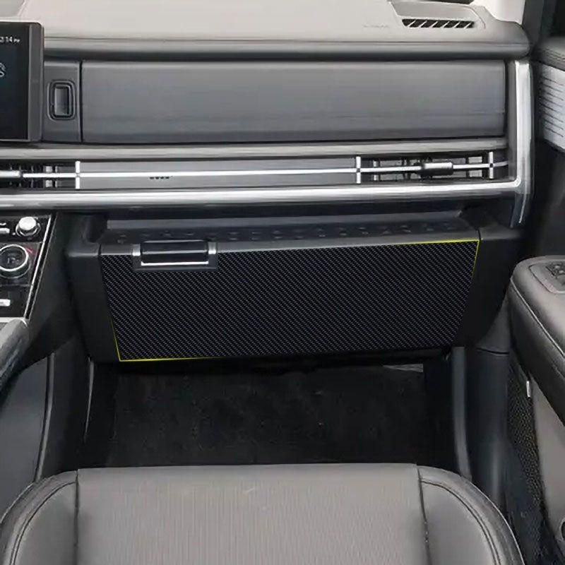 For Hyundai Santa Fe Car Door Anti-kick Pad Leather Interior Protection Glove Box Anti-dirty Decor Stickers Auto Accessories