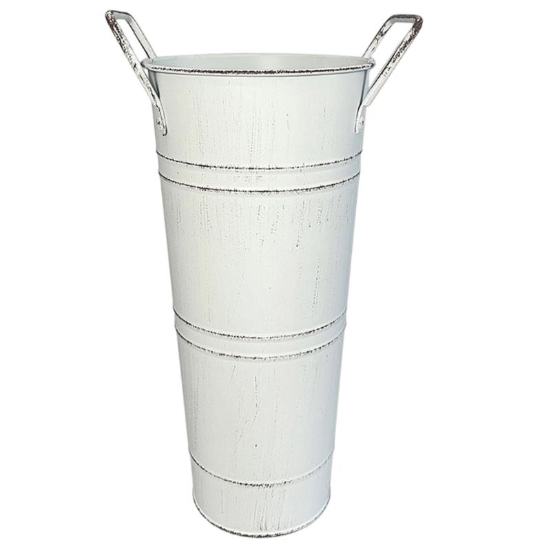 Vasos Metálicos Galvanizados para Floricultura Decoração Rústica de Fazenda Balde de Flores Suporte de Flores de Lata Rústico para Plantas Cortadas Decoração de Casa