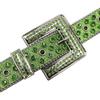 Square Buckle Design Rhinestone Full Diamond Punk Style Sexy Japanese Belt Jewelry Street Shiny Belt