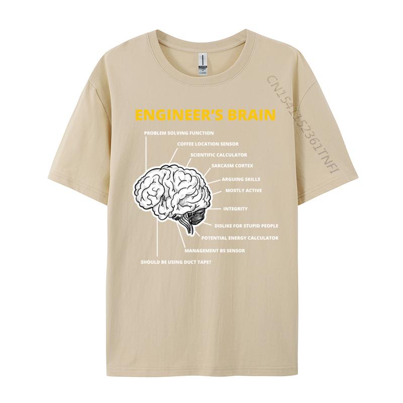 Engineer Is Brain Funny Sarcastic For Engineering Design Tops Tees 2024 Hot Sale Customized Cotton Male T-Shirt Design T Shirt