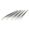 5pcs Stainless Steel Tweezers Straight & Curved Tweezers Hand Repair Tools