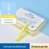 Medical Clean I-Type Interdental Brush: Soft, Telescopic Bristles for Orthodontic & Periodontal Care, 30-Piece Box