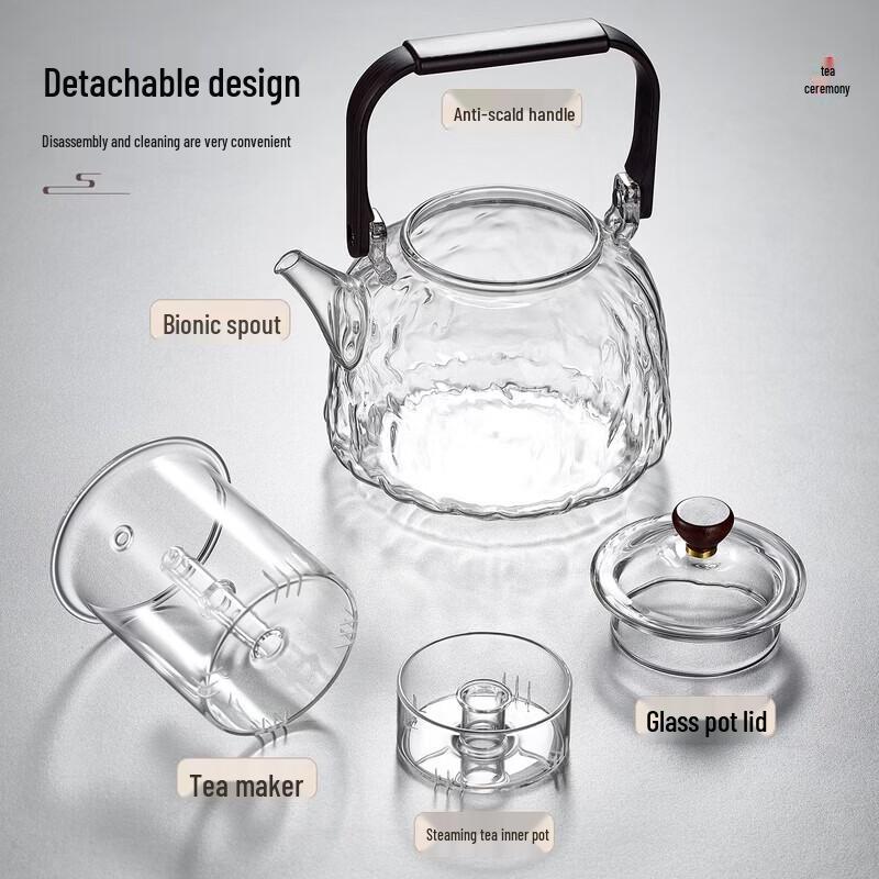 YIHUTEA Glass Steaming & Boiling Tea Pot