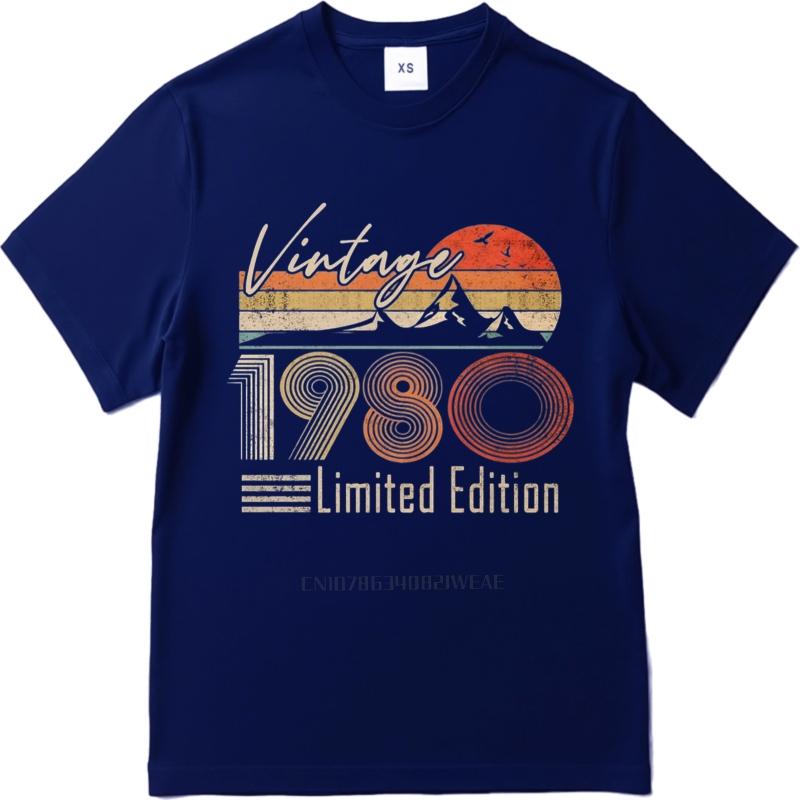 Men Brand Tshirt Streetwear Summer Men T Shirt Vintage 1980 Limited Edition Sunset Mountains Short Sleeve Workout O Neck Tops