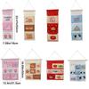 Cute Wall Storage Bags Wall Hanging 3/7 Pockets Cute Wall Mounted Storage Bag Organizer Kawaii Cartoon Hanging Bag Door