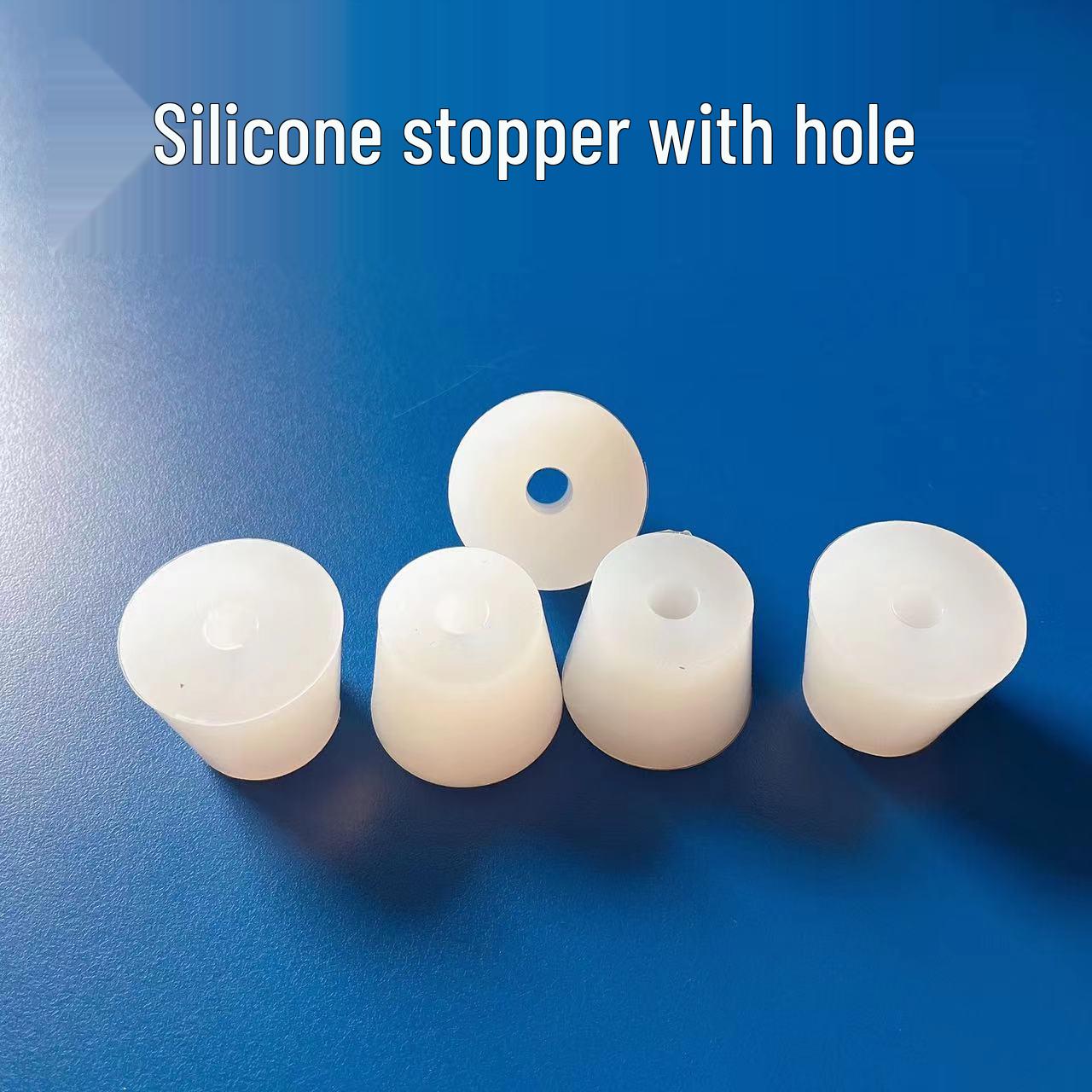 

Silicone Stopper for Flask/Test Tube - Conical, Single/Double Hole (6/8mm)