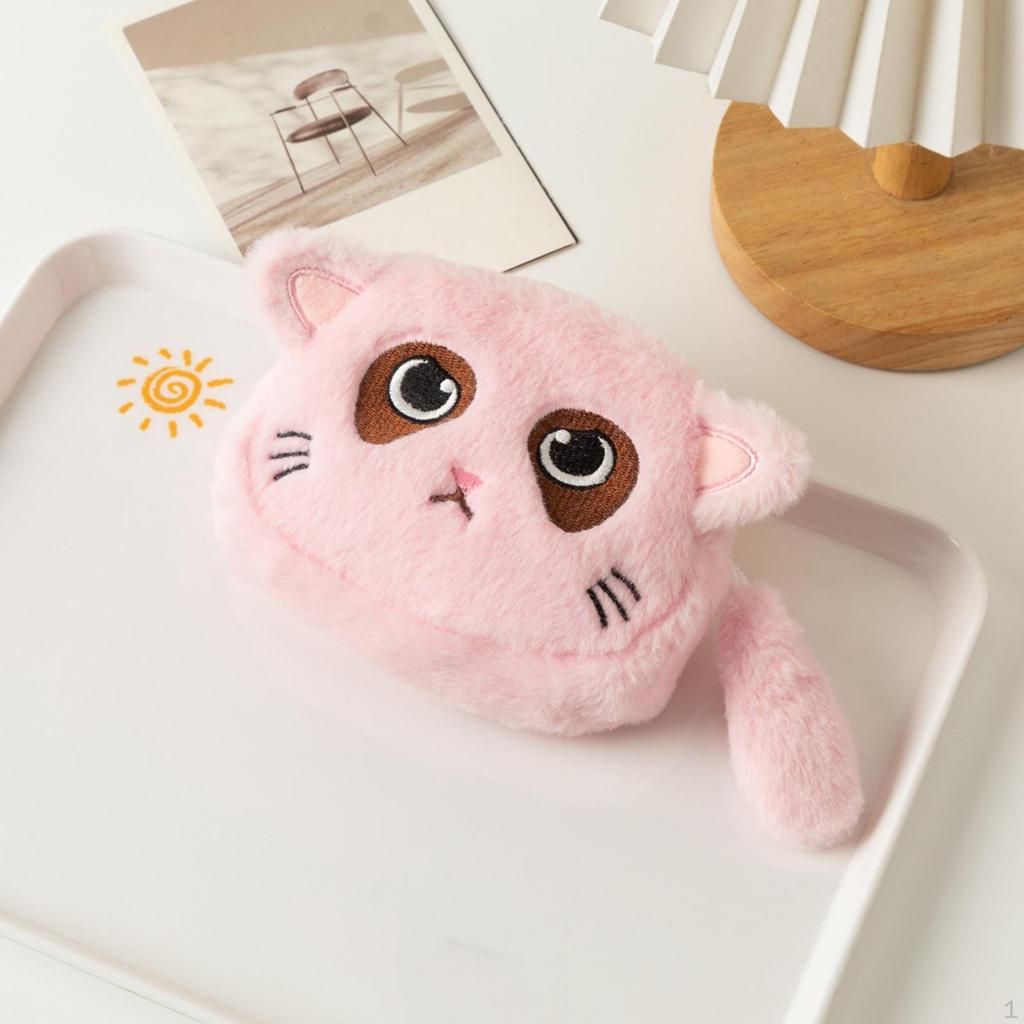 Cat Face Purse with Zipper Cartoon for Boys Girls Kids Child Gift