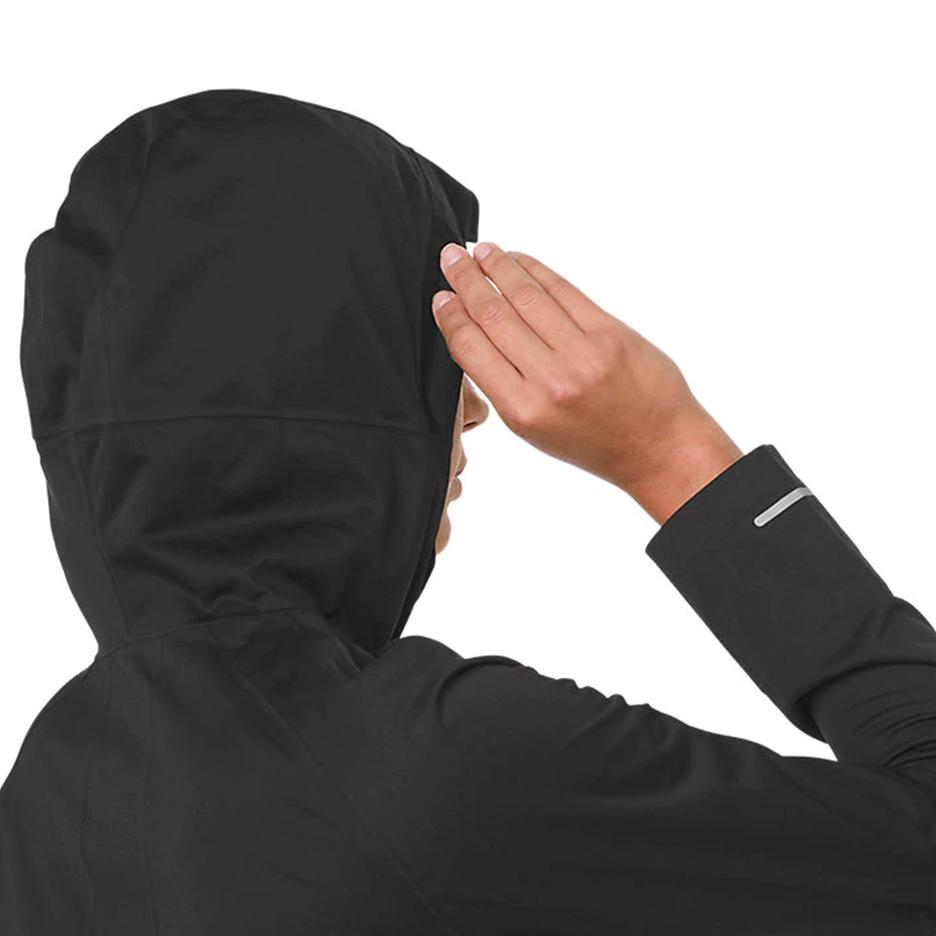 Asics Woven Windproof Warm Waterproof Jacket Women jackets Black 2012A247-008