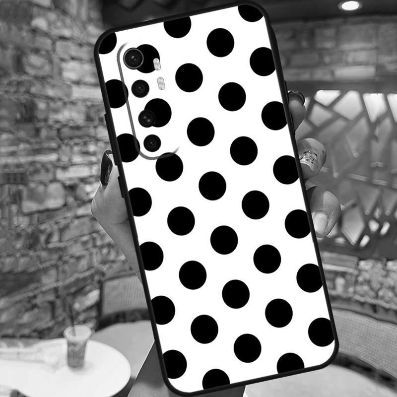 Black And White Polka Dot Case For POCO F3 X3 GT M3 M4 X3 Pro Phone Back Cover For Xiaomi Mi 11 Lite 9 10 11T Pro
