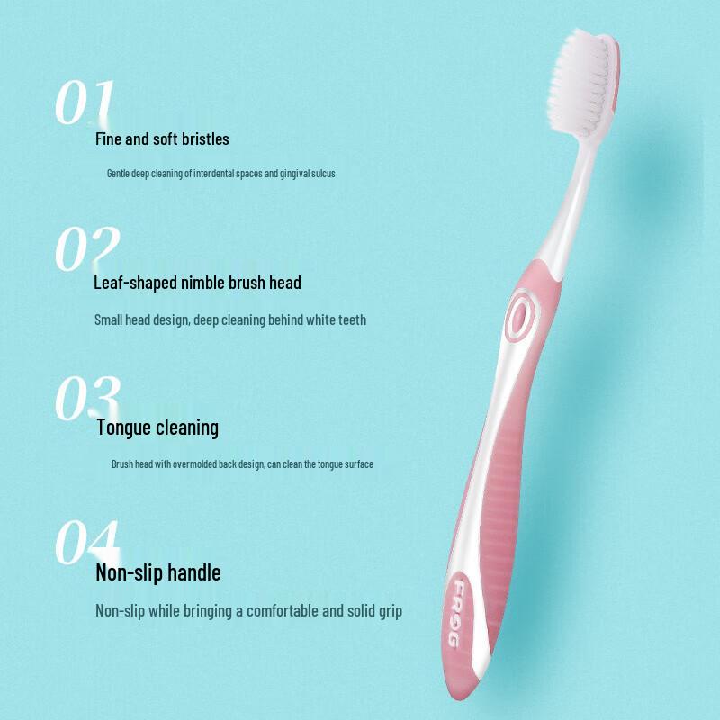 Frog Story Adult Soft Bristle Toothbrush 12-Pack