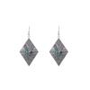 Personalized Geometric Quadrilateral Ear Hook Female, Retro Exaggerated Rhombus Metal Earrings, High-End Earrings.