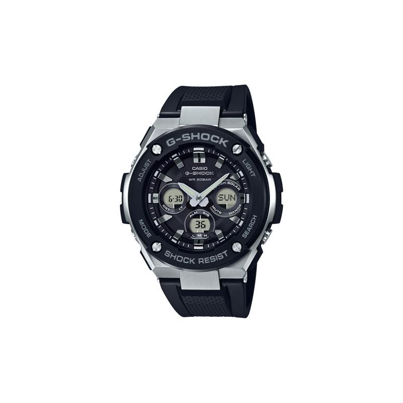 

Casio G-STEEL Series-S Disc Double Shockproof 200 m Waterproof Quartz Movement Resin Strap Japanese and Korean Watch Men s Watch Black GST-S300-1A чорний
