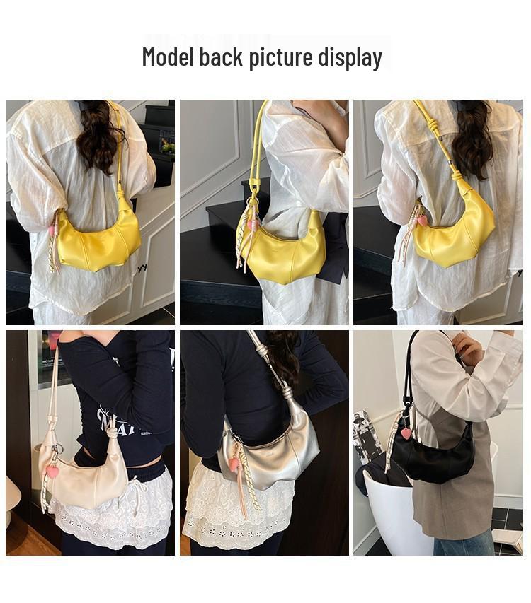 Modna damska wysokiej klasy wszechstronna torba pod pachę typu Croissant 2025