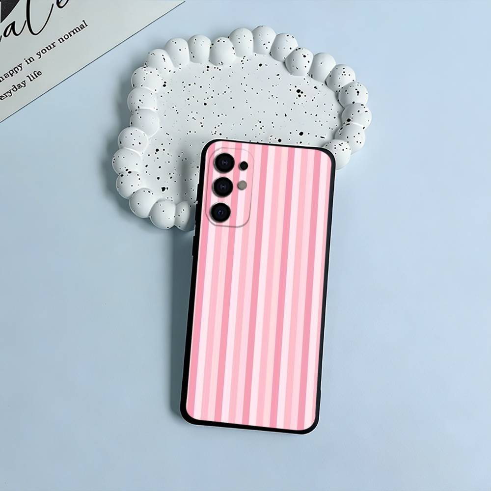 Beautiful-colorful stripes Phone Case For Samsung S25,S24,S21,S22,S23,S30,Ultra,S20,Plus,Fe,Lite,Black Soft Silicone