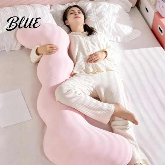 Body Support Cushion Cooling Pillow for Adults & Side Sleepers Breathable L-Shaped Long L Shaped Hugging Pillow Full Leg with Removable Cover